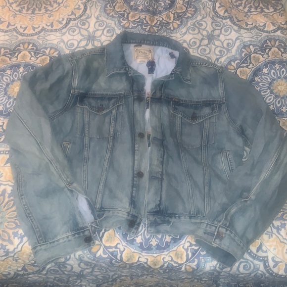 Women’s polo denim jacket with bears